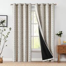 Cortinas Jinchan Boho Opacas 95% Largo 274 cm 2 Paneles