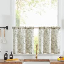 Cortinas Jinchan de Lino Floral para Ventana, 66x61 cm, 2 Paneles Cortinas Jinchan de Lino Floral para Ventana, 66x61 cm, 2 Paneles