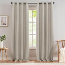 Cortinas Jinchan de Lino Opacas de 230 cm de Largo, 2 Paneles, Beige Grisáceo Cortinas Jinchan de Lino Opacas de 230 cm de Largo, 2 Paneles, Beige Grisáceo