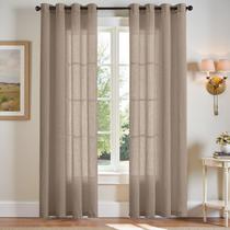 Cortinas Jinchan em Linho Semi Transparente 127x229cm 2 Painéis