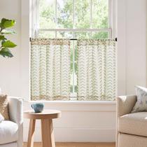 Cortinas Jinchan Flecha Boho Mezcla de Lino 66x61 cm Juego de 2