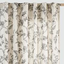 Cortinas jinchan Floral Linen 160x160cm com filtragem de luz x2 Cortinas jinchan Floral Linen 160x160cm com filtragem de luz x2