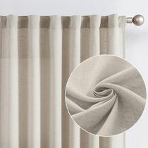 Cortinas jinchan Linen Blend com 213 cm de comprimento para sala de estar com 2 painéis