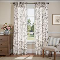 Cortinas jinchan Linen Floral 213x213cm, filtragem de luz, 2 painéis