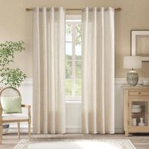 Cortinas jinchan Linen Taupe Cinza em Bege Listrado 214x213cm Cortinas jinchan Linen Taupe Cinza em Bege Listrado 214x213cm