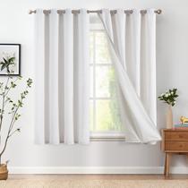 Cortinas jinchan Linen White 137x137cm Blackout Living Room