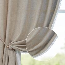 Cortinas: jinchan, linho, renda, 214 cm de comprimento, 2 painéis, cinza Cortinas: jinchan, linho, renda, 214 cm de comprimento, 2 painéis, cinza