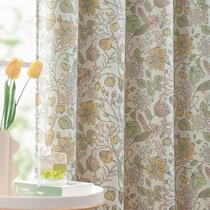 Cortinas jinchan Nursery 95% Blackout Yellow Floral 160x160cm