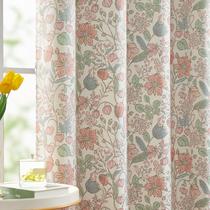 Cortinas jinchan Nursery Blackout 96 polegadas Floral Pink Girls x2