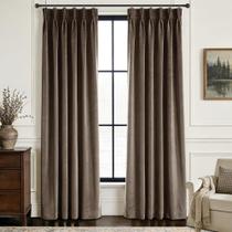 Cortinas Jolilight Pinch, plissado, marrom, veludo, 40x90cm, 2 painéis Cortinas Jolilight Pinch, plissado, marrom, veludo, 40x90cm, 2 painéis