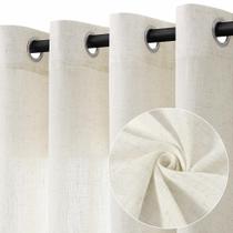Cortinas Jowels Lino Natural Crema Largo 260 cm 2 Paneles