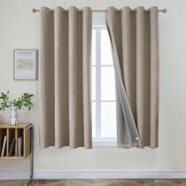 Cortinas Joydeco 100% Blackout Linen 160x160cm 2 painéis Cortinas Joydeco 100% Blackout Linen 160x160cm 2 painéis
