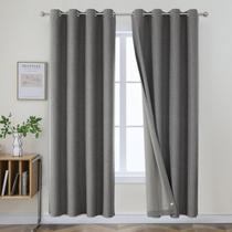 Cortinas Joydeco 2 Paneles Gris Oscuro 132x274 cm 100% Opacas