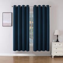 Cortinas Joydeco Azul Marino 2 Paneles 132x160 cm Térmicas