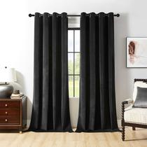 Cortinas Joydeco Black Velvet 213x213cm Blackout 2 painéis Cortinas Joydeco Black Velvet 213x213cm Blackout 2 painéis