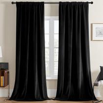 Cortinas Joydeco Black Velvet 229x229cm 2 painéis Blackout