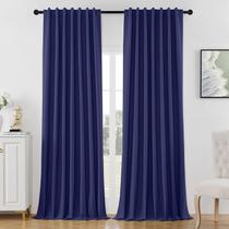 Cortinas Joydeco de Lino Azul Marino 213x213 cm con Aislamiento Térmico Cortinas Joydeco de Lino Azul Marino 213x213 cm con Aislamiento Térmico