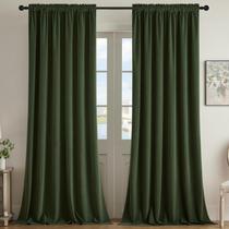 Cortinas Joydeco de Terciopelo Verde Oliva 260x260cm 2 Paneles Cortinas Joydeco de Terciopelo Verde Oliva 260x260cm 2 Paneles