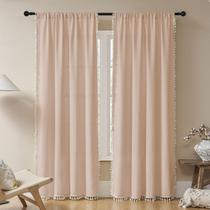 Cortinas Joydeco Dusty Pink Boho 274 cm H 2 painéis 132 cm W Cortinas Joydeco Dusty Pink Boho 274 cm H 2 painéis 132 cm W
