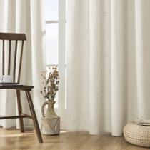 Cortinas Joydeco Linen 160cm Ivory para sala de estar 160cm
