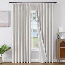 Cortinas Joydeco Pinch de linho plissado 100% blackout 180x183cm Cortinas Joydeco Pinch de linho plissado 100% blackout 180x183cm