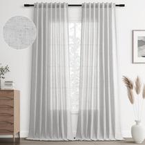 Cortinas Joywell Silver Back Tab Linen 108 cm 2 painéis