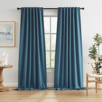 Cortinas KEQIAOSUOCAI com isolamento térmico 100% blackout 3m azul Cortinas KEQIAOSUOCAI com isolamento térmico 100% blackout 3m azul