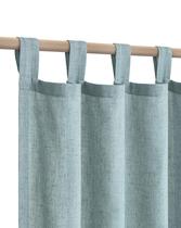 Cortinas KOUFALL Aqua Mint Green, linho transparente, 213 cm de comprimento