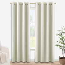 Cortinas KOUFALL Cream Room Darkening, 214 cm de comprimento, 2 painéis