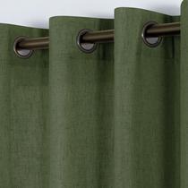 Cortinas KOUFALL Dark Olive Green Sheer 214 cm para sala de estar