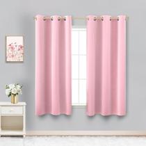 Cortinas KOUFALL Kids Bedroom Blackout Baby Pink 115 cm de comprimento