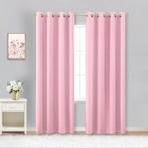 Cortinas KOUFALL Pink Blackout 213 cm para meninas, quarto x2