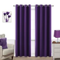 Cortinas KOUFALL, roxo escuro, 213 cm de comprimento, sala de estar, 2 painéis