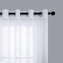 Cortinas KOUFALL White Sheer 214 cm de comprimento, 2 painéis para quarto