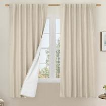 Cortinas LAMIT 100% Blackout Natural Linen 133x160cm 2 painéis Cortinas LAMIT 100% Blackout Natural Linen 133x160cm 2 painéis