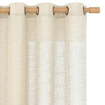 Cortinas LAMIT Beige Linen 213 cm de comprimento 2 painéis para sala de estar