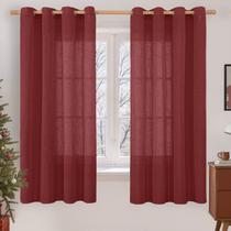 Cortinas LAMIT Burgundy Red Linen texturizadas 132x160 cm 2 peças Cortinas LAMIT Burgundy Red Linen texturizadas 132x160 cm 2 peças