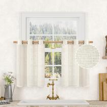 Cortinas LAMIT Cafe Linen 76x76cm Cream Ivory 2 painéis