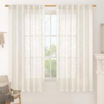 Cortinas LAMIT Cream Linen 160x160cm, filtragem de luz, 2 painéis