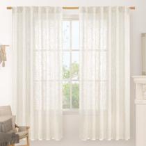 Cortinas LAMIT Cream Linen 183x132cm 2 painéis para sala de estar