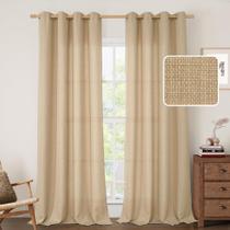 Cortinas LAMIT de linho natural de 213 cm de comprimento para sala de estar Cortinas LAMIT de linho natural de 213 cm de comprimento para sala de estar