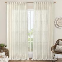 Cortinas LAMIT Extra Wide Linen para quarto 70x210cm 2 painéis
