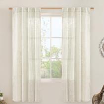 Cortinas LAMIT Light Filtering Linen 34x72cm para quarto natural