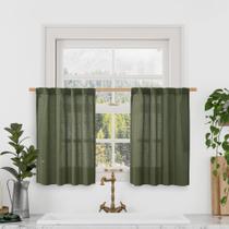 Cortinas LAMIT Light Filtering Verde Oliva 86x91 cm 2 painéis Cortinas LAMIT Light Filtering Verde Oliva 86x91 cm 2 painéis