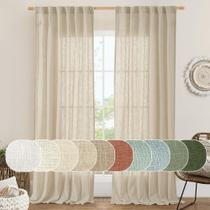 Cortinas LAMIT Natural Linen 240 cm para sala de estar e quarto