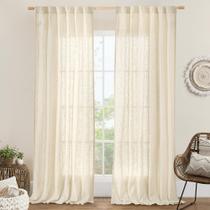 Cortinas LAMIT: roupa de sala de estar, 230 cm, bege, 2 painéis