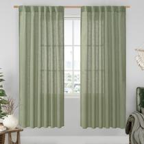 Cortinas LAMIT Sage Green Linen 198x200cm com filtragem de luz Cortinas LAMIT Sage Green Linen 198x200cm com filtragem de luz