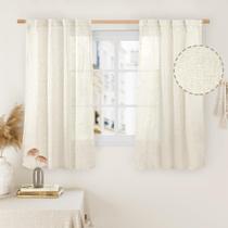 Cortinas LAMIT Short Window Linen 86x137cm Cream 2 painéis