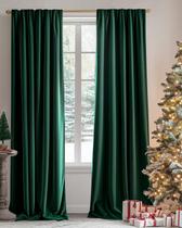 Cortinas Lazzzy Velvet Emerald Green Blackout 214x213cm 2 painéis Cortinas Lazzzy Velvet Emerald Green Blackout 214x213cm 2 painéis