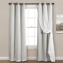 Cortinas Lush Decor Sheer Rommet com escurecimento isolado 38x84cm